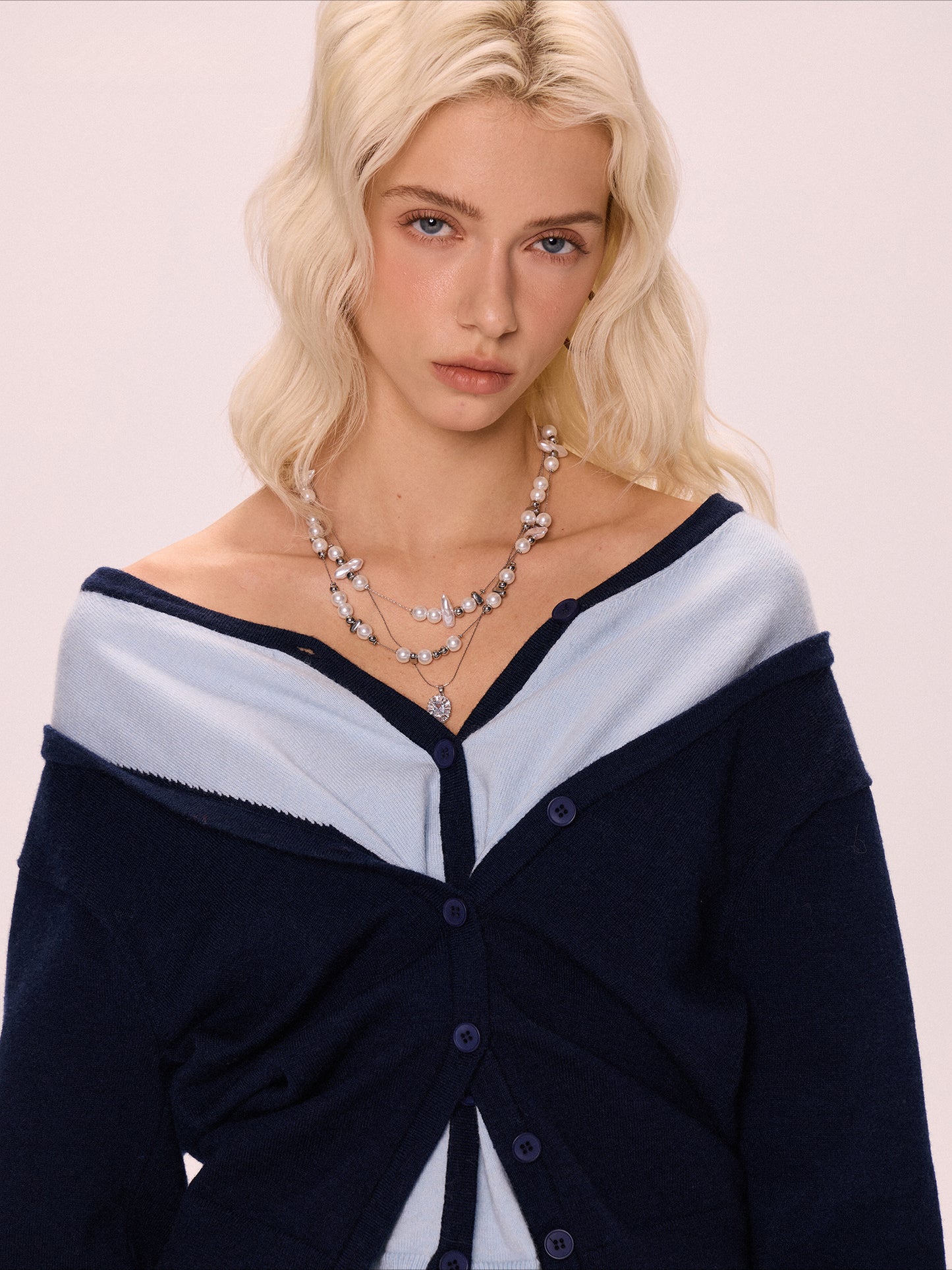 V-neck loose sweater