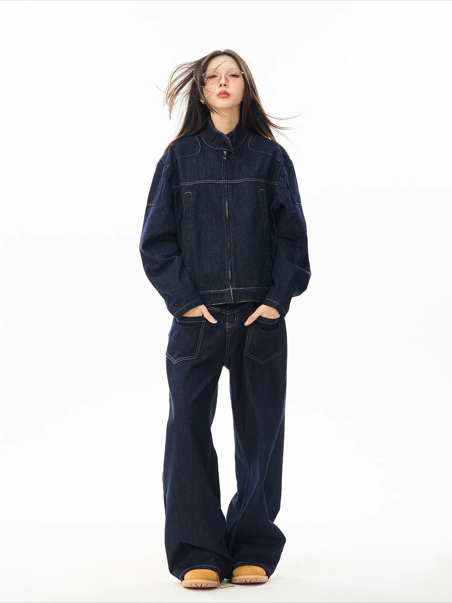 Jacket men's and women's jeans casual suit