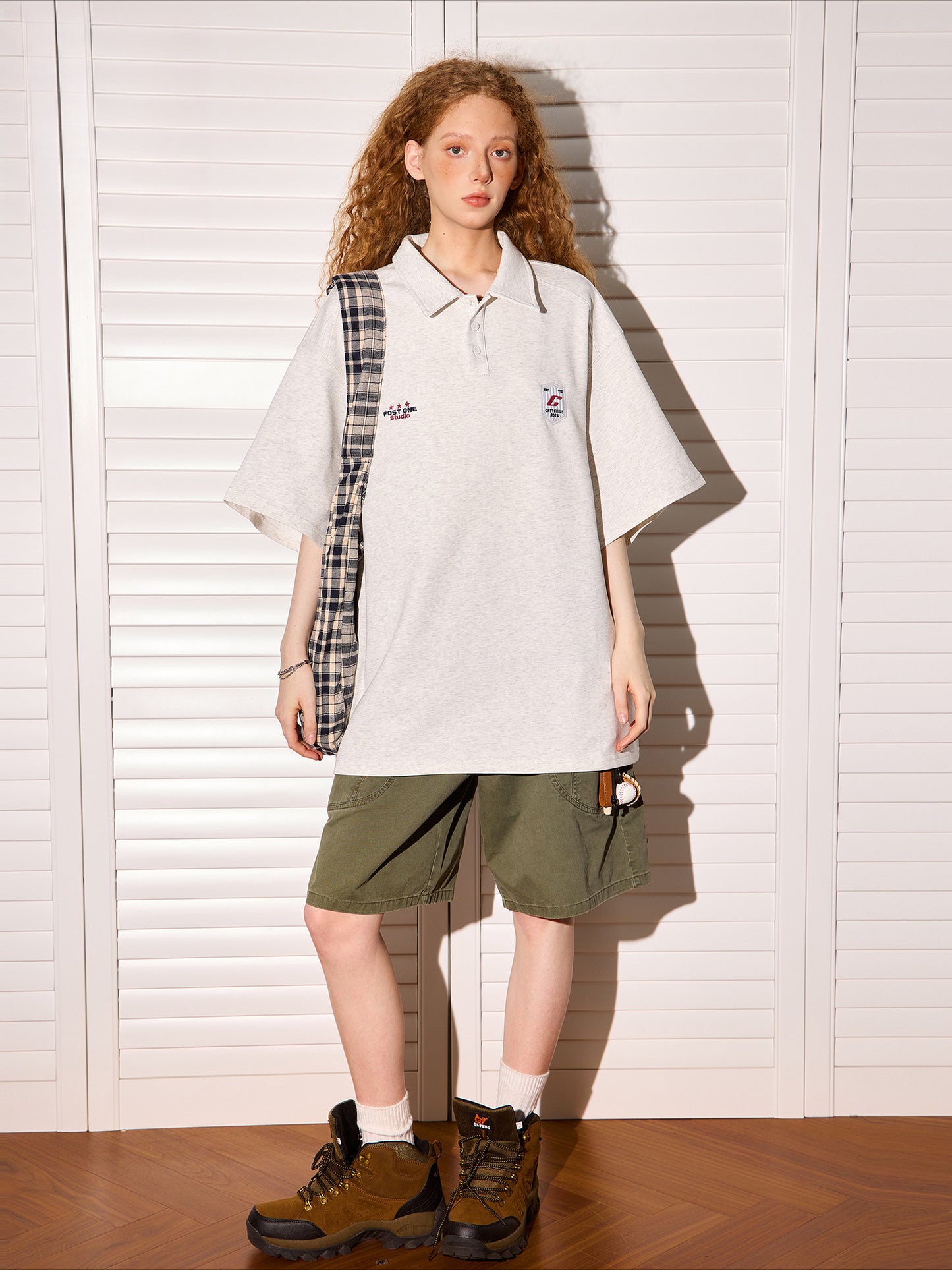 Loose retro sports t-shirt half-sleeved top