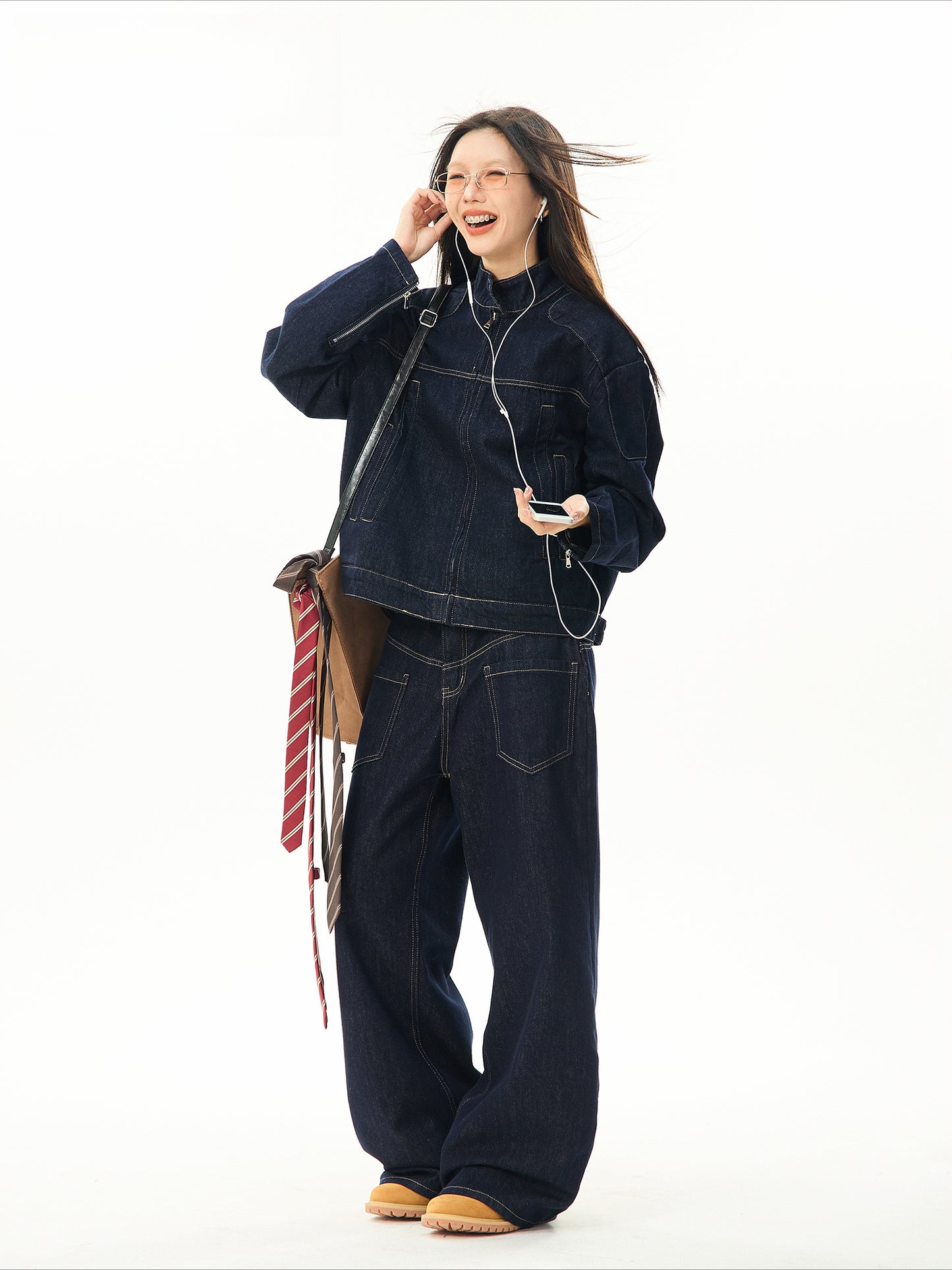 Jacket men's and women's jeans casual suit