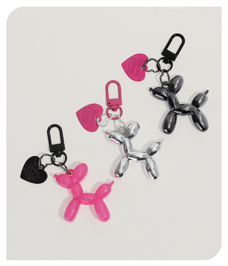 Dark Cool Balloon Dog Keychain