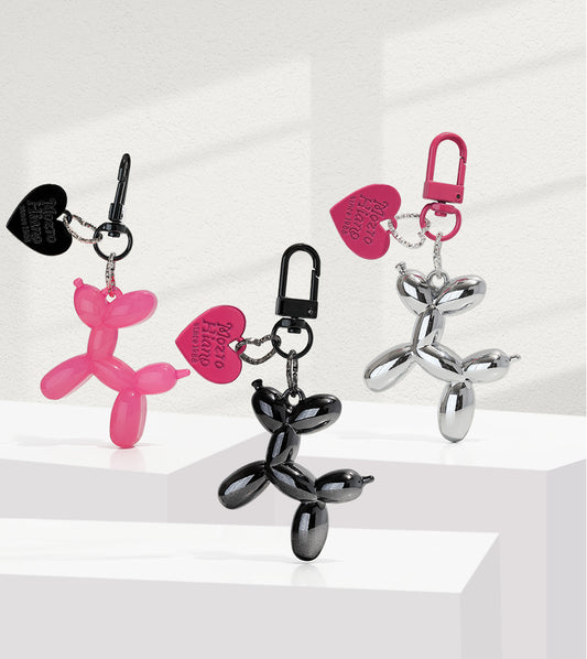 Dark Cool Balloon Dog Keychain