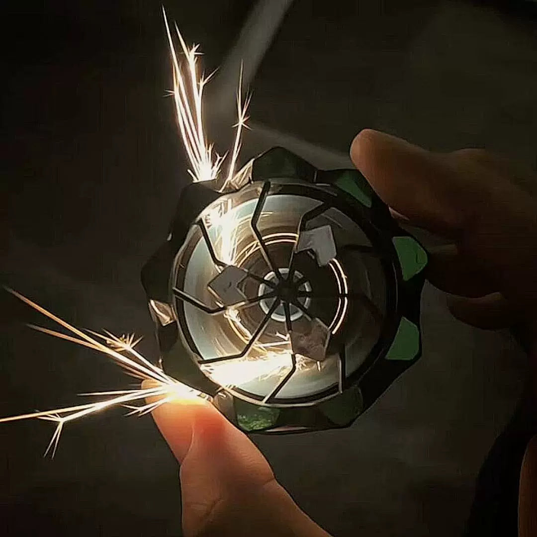 Creative flint fireworks gyroscope cool toy