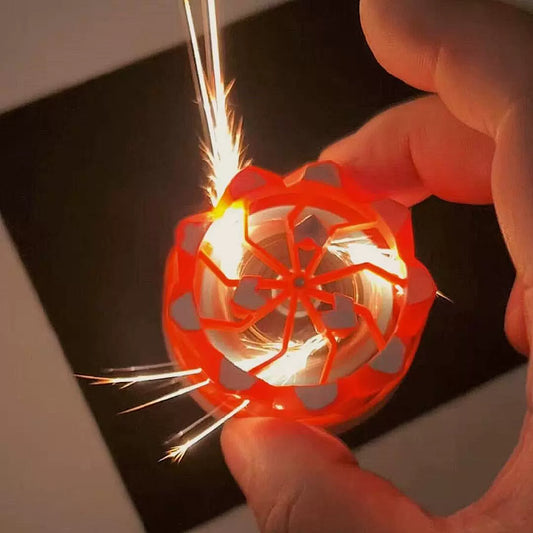 Creative flint fireworks gyroscope cool toy