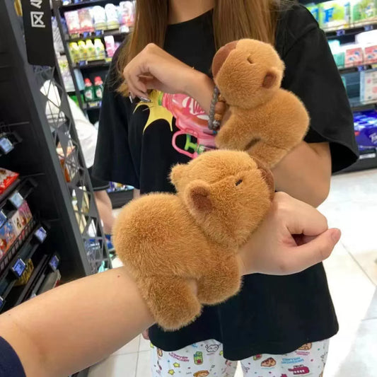 Capybara doll wrist plush toy pat doll doll cartoon pat ring